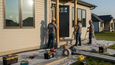 Professional door installation by vinyl siding experts in Shreveport, LA exterior home upgrade