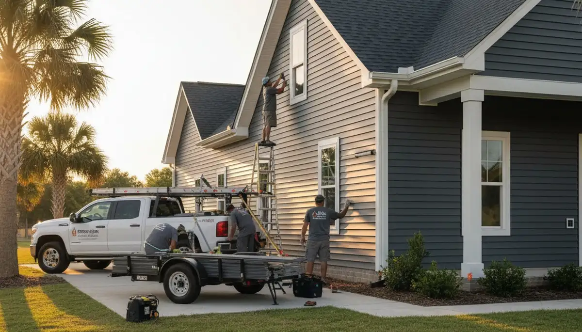 Professional vinyl siding installation on home exterior in Shreveport, LA