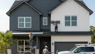 Professional vinyl siding installation on home exterior in Shreveport, LA