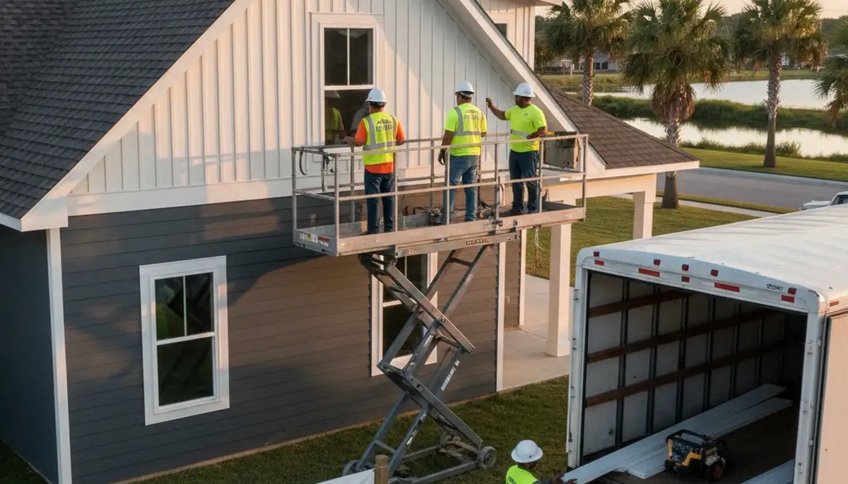 Professional vinyl siding installation on home exterior in Shreveport, LA