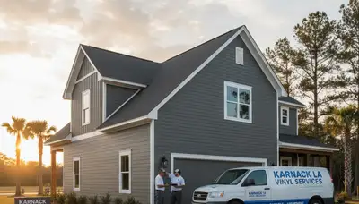 Vinyl siding installation on home exterior in Shreveport, LA by local siding experts