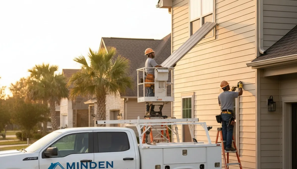 Professional vinyl siding installation on home exterior in Shreveport, LA