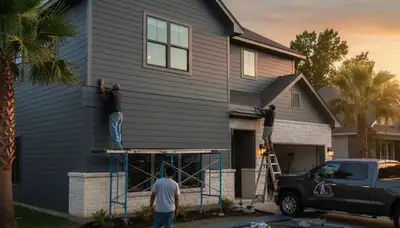Professional vinyl siding installation on home exterior in Shreveport, LA