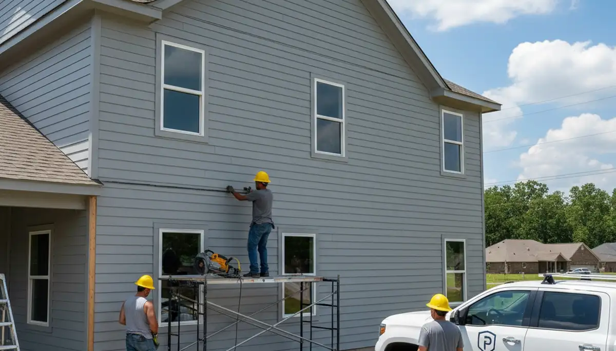 Professional vinyl siding installation on home exterior in Shreveport, LA