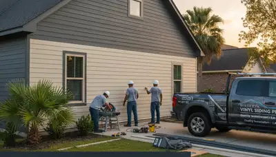 Professional vinyl siding installation on a home exterior in Shreveport, Louisiana
