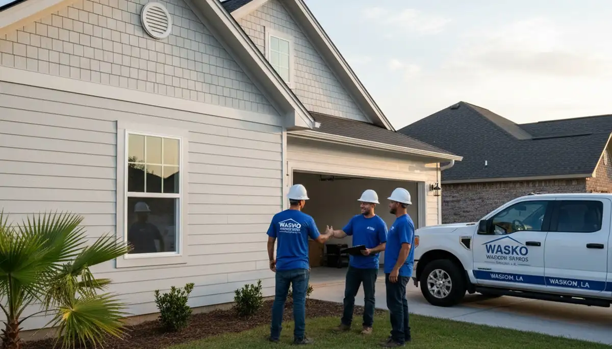 Vinyl siding installation on residential home exterior in Shreveport, LA