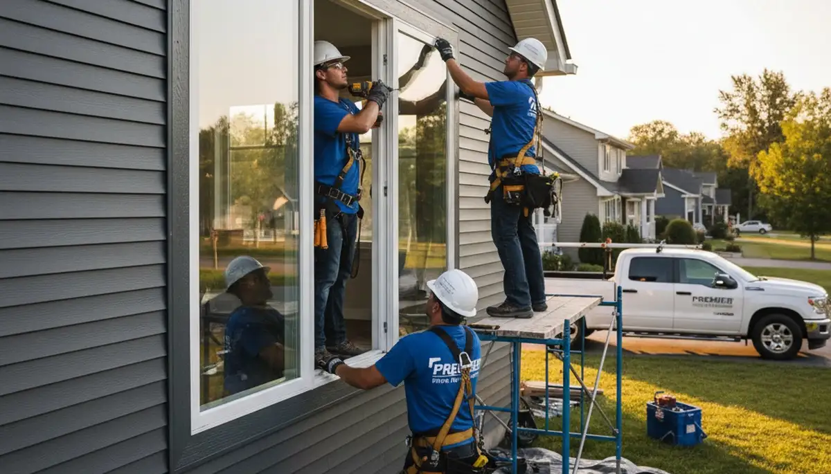 Professional window installation with durable vinyl siding in Shreveport, LA home exterior